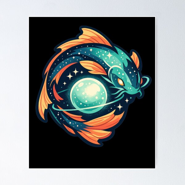 Item preview, Orbital Koi of the Starry Void  designed and sold by Sketchlegacy.