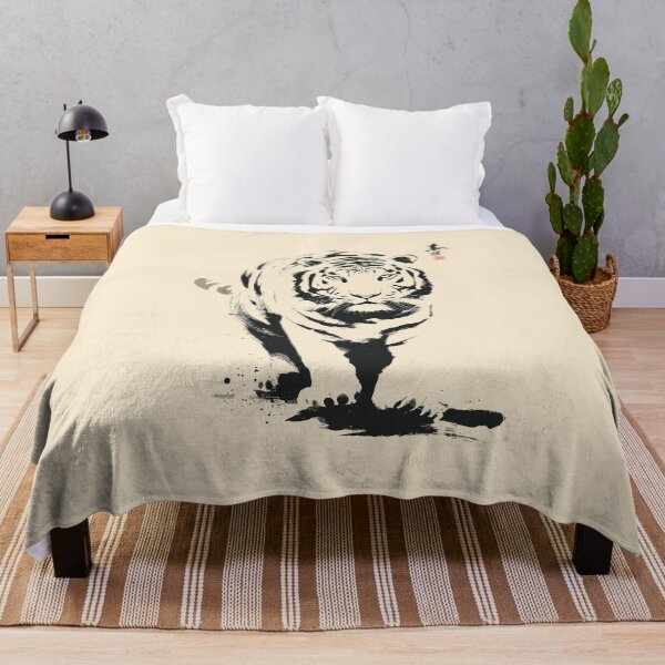 Item preview, Bold Tiger Portrait Chinese Ink Art designed and sold by GoodOldPrints4.