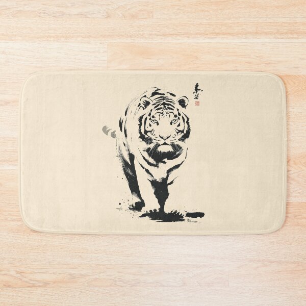 Item preview, Bold Tiger Portrait Chinese Ink Art designed and sold by GoodOldPrints4.