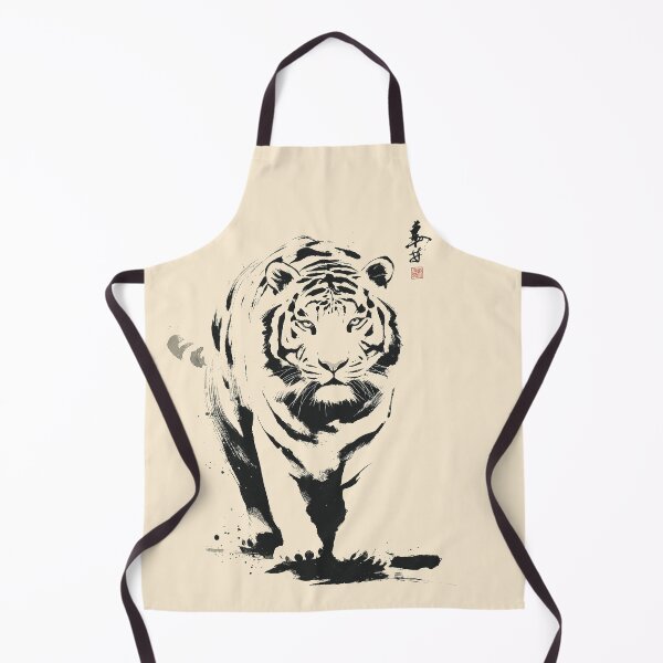 Item preview, Bold Tiger Portrait Chinese Ink Art designed and sold by GoodOldPrints4.