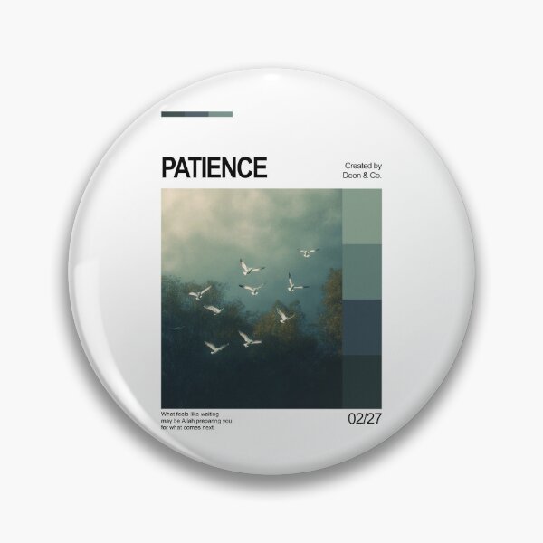 Item preview, Patience Islamic Minimalist Art designed and sold by Najmi27.