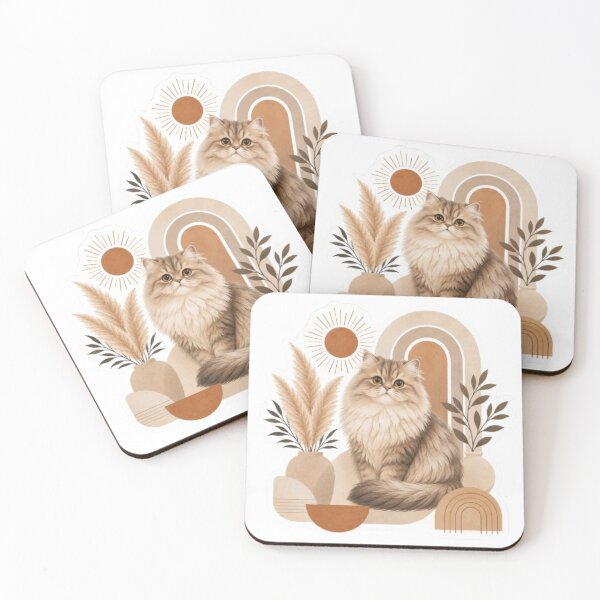 Item preview, Boho Cat with Pampas Grass and Sun designed and sold by Snurly.