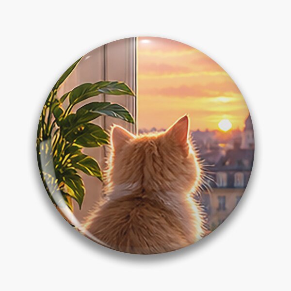 Item preview, Cozy Window Cat & Plant Lover Aesthetic designed and sold by Sara-Ai.