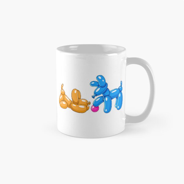 Item preview, Orange & Blue Balloon Dogs with Pink Ball designed and sold by DesgnsxGifts.