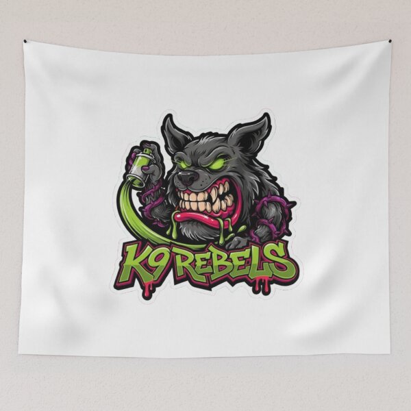 Item preview, K9 Rebels Spray Can Dog Graffiti Monsters designed and sold by smartlogo_factory.