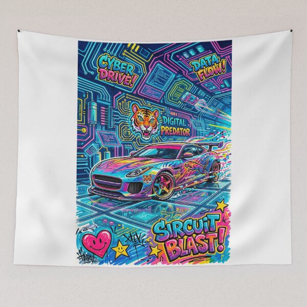Item preview, Supercharged V8 Grand Tourer Cybernetic Grid Underground Street Drive designed and sold by RevUpDesign.