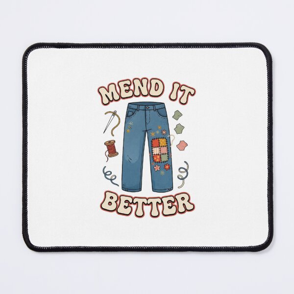 Item preview, Mend It Better Colorful Visible Mending designed and sold by GoofyShopp.