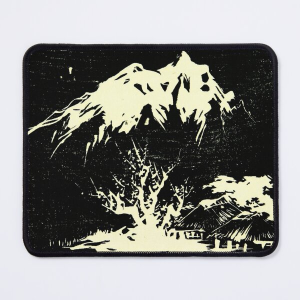Item preview, Japanese Mountain Wall Art, Vintage Woodblock Print, Mountain Village Landscape, Japan Lover Decor designed and sold by RickE.