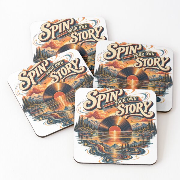 Item preview, Spin Your Own Story – Vinyl Sunset Reflection designed and sold by Golden Era Studio.