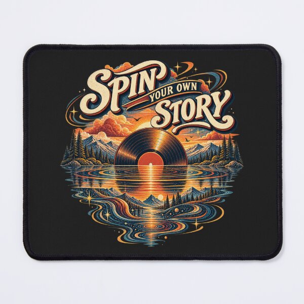 Item preview, Spin Your Own Story – Vinyl Sunset Reflection designed and sold by Golden Era Studio.