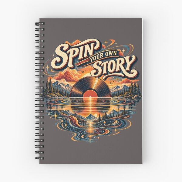 Item preview, Spin Your Own Story – Vinyl Sunset Reflection designed and sold by Golden Era Studio.