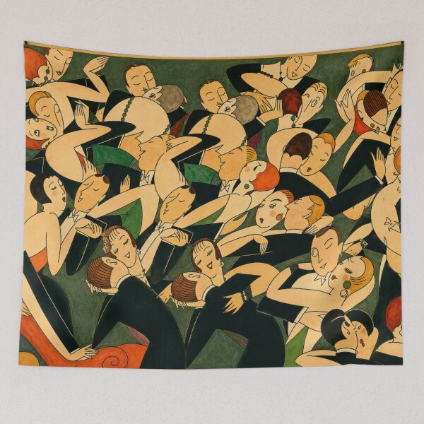 Item preview, Art Deco Wall Art, Vintage 1920s Illustration, Dancing Party Scene, Jazz Age Decor designed and sold by RickE.