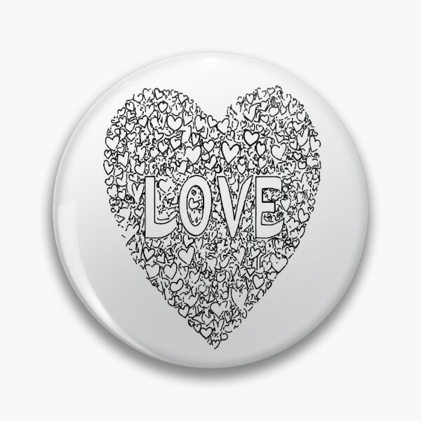 Item preview, Black and White Love Text Heart of Hearts designed and sold by RichardRags.