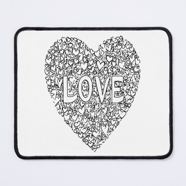 Item preview, Black and White Love Text Heart of Hearts designed and sold by RichardRags.