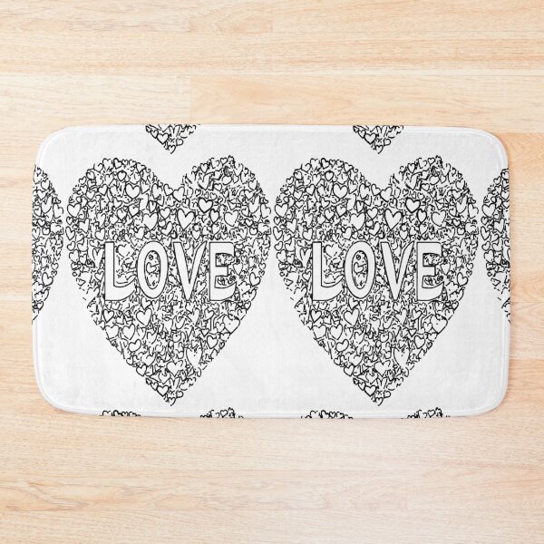 Item preview, Black and White Love Text Heart of Hearts designed and sold by RichardRags.