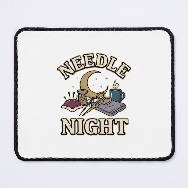 Item preview, Needle Night Cozy Sewing Art designed and sold by GoofyShopp.