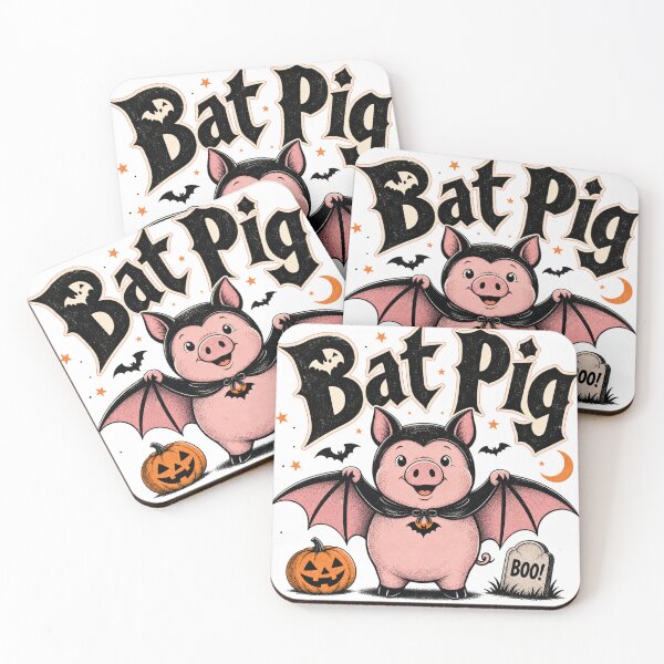 Item preview, Bat Pig Halloween designed and sold by BearLoveDesign.