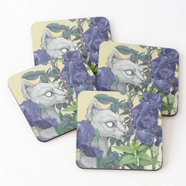 Item preview, Cat with Purple Irises designed and sold by sdawsonart.