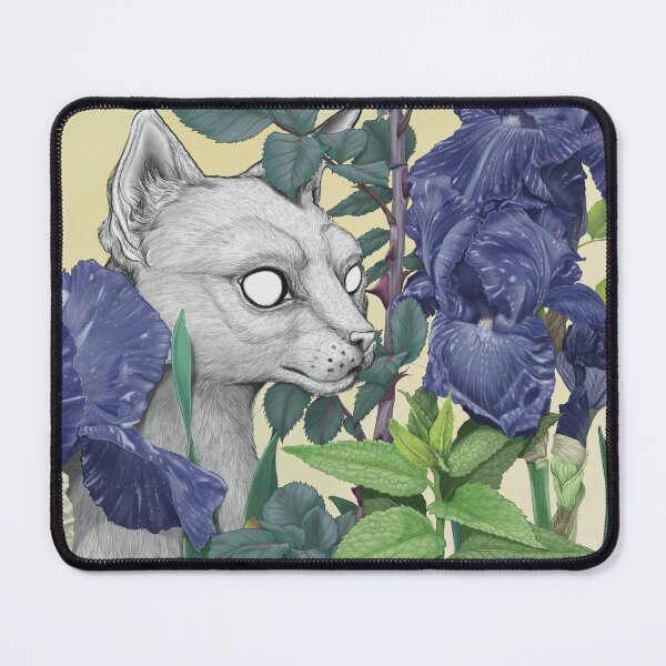 Item preview, Cat with Purple Irises designed and sold by sdawsonart.