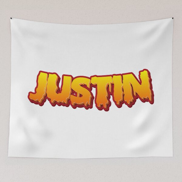 Item preview, Justin halloween text designed and sold by Sticktle.