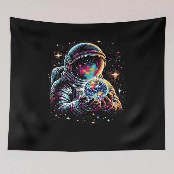 Item preview, Cosmic Astronaut Shirt, Galaxy Planet Graphic Tee, Astronaut Holding Earth Design, Retro Space Explorer Gift, Astronomy Lover designed and sold by Phirivey.