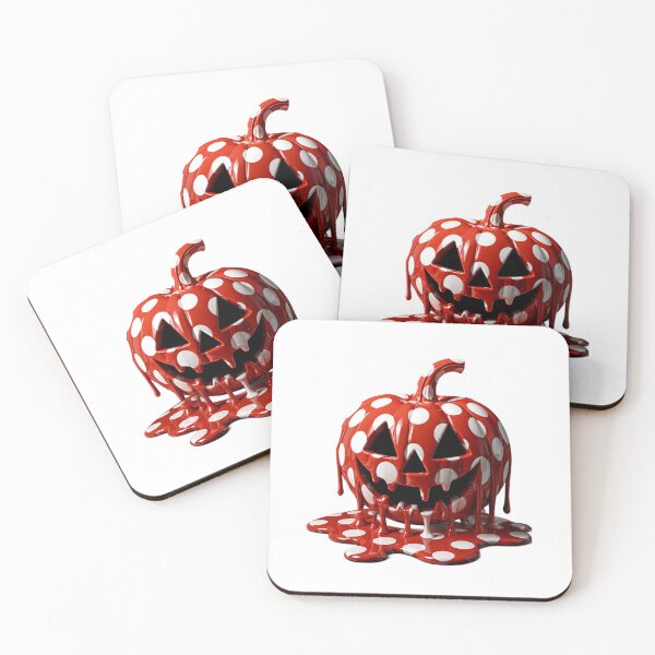 Item preview, Melting Polka Dot Halloween Pumpkin Pop Art designed and sold by YourColorsWall.