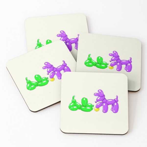 Item preview, Copy of Green & Purple Balloon Dogs with Yellow Ball designed and sold by DesgnsxGifts.
