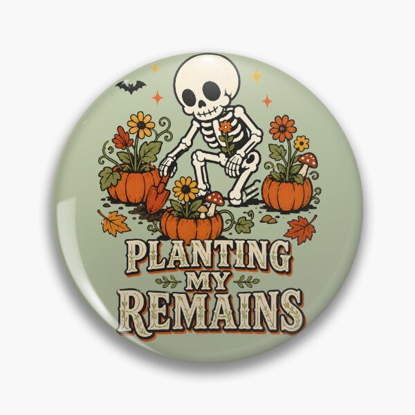 Item preview, Planting My Remains Gardening Skeleton Pumpkin Cottagecore Halloween T-Shirt designed and sold by  MAD's Recreation Studio.