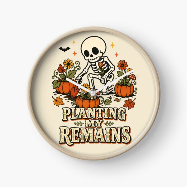 Item preview, Planting My Remains Gardening Skeleton Pumpkin Cottagecore Halloween T-Shirt designed and sold by  MAD's Recreation Studio.