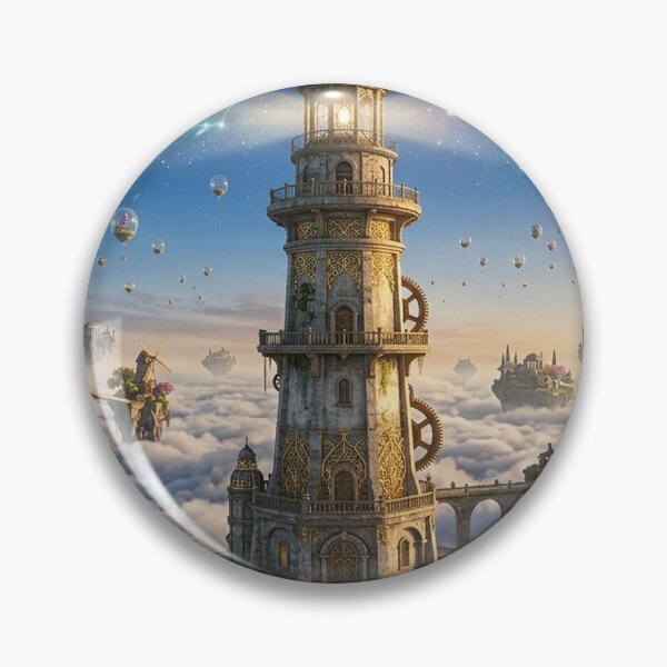 Item preview, Lighthouse Among the Stars — Guardian of the Sky Islands designed and sold by RoyArt0.