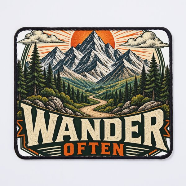 Item preview, Wander Often Vintage Mountain Adventure designed and sold by CodePaws Creations.