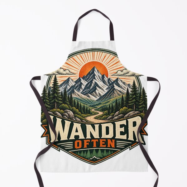 Item preview, Wander Often Vintage Mountain Adventure designed and sold by CodePaws Creations.