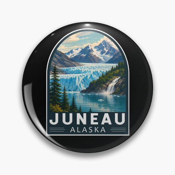 Item preview, Juneau Alaska Travel Art Emblem designed and sold by KrisSidDesigns.