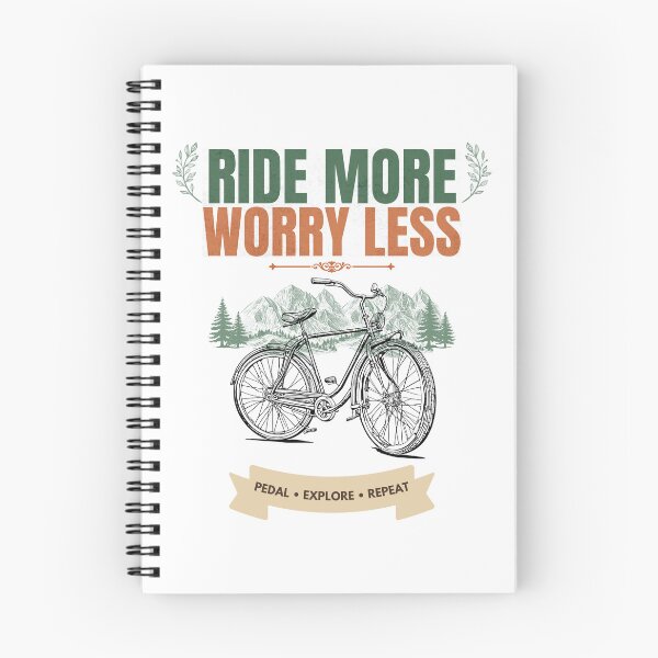 Item preview, Ride More Worry Less Vintage Cycling Mountain Adventure T-Shirt designed and sold by Uvclick.