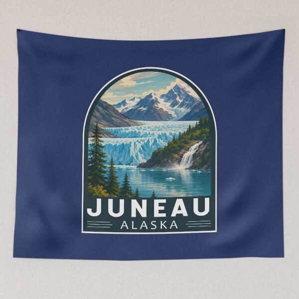 Item preview, Juneau Alaska Travel Art Emblem designed and sold by KrisSidDesigns.