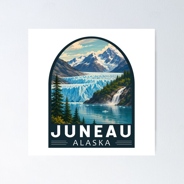Item preview, Juneau Alaska Travel Art Emblem designed and sold by KrisSidDesigns.