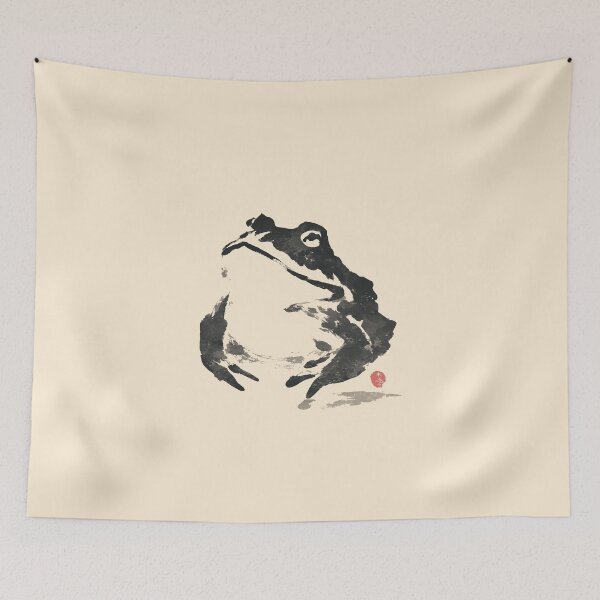 Item preview, Playful Minimalist Frog Character Ink designed and sold by GoodOldPrints4.