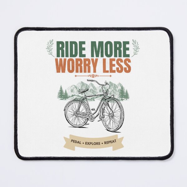 Item preview, Ride More Worry Less Vintage Cycling Mountain Adventure T-Shirt designed and sold by Uvclick.