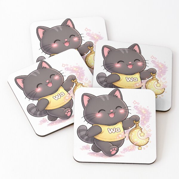 Item preview, Kawaii Black Cat Carrying a Moon Lantern Cute Cartoon Animal Design designed and sold by Wawa5656.