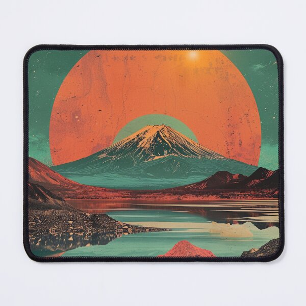 Item preview, Fuji Under a Burnt Orange Sun designed and sold by SpaceCadetGlow.