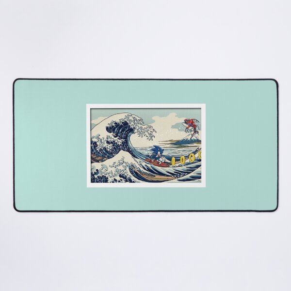 Item preview, Geek X Art - Sonic surfing the Great Wave off Kanagawa designed and sold by Magic-Ynk.