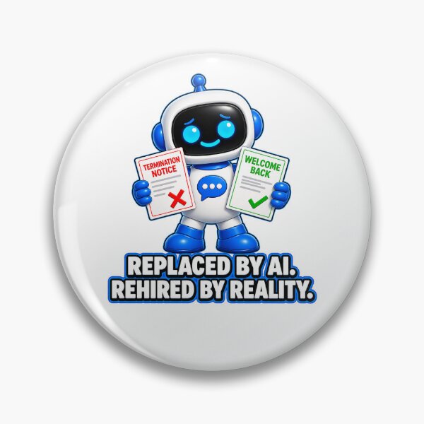 Item preview, Chatty SqueezBot Replaced By AI. Rehired By Reality. designed and sold by BSCI Designs.