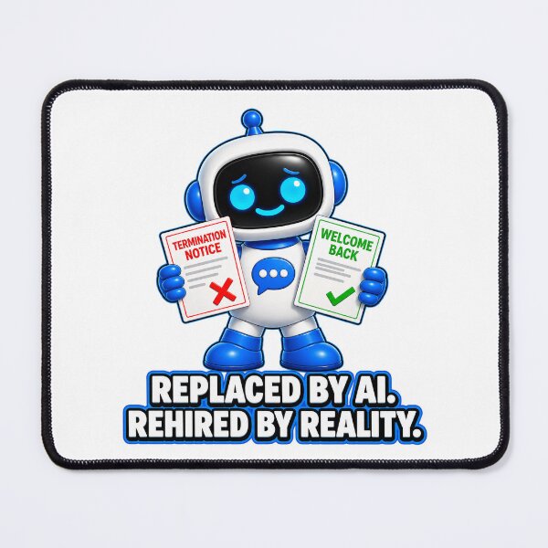 Item preview, Chatty SqueezBot Replaced By AI. Rehired By Reality. designed and sold by BSCI Designs.