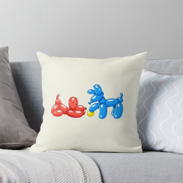Item preview, Red & Blue Balloon Dogs with Yellow Ball designed and sold by DesgnsxGifts.