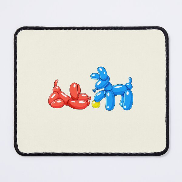 Item preview, Red & Blue Balloon Dogs with Yellow Ball designed and sold by DesgnsxGifts.