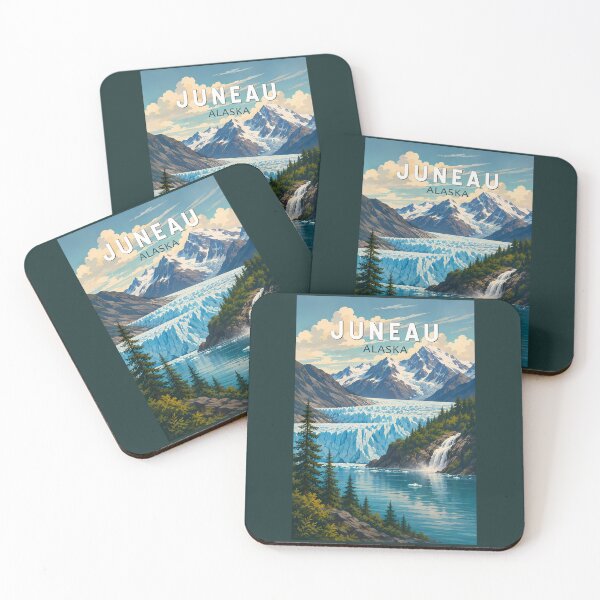 Item preview, Juneau Alaska Illustration Travel Art Vintage designed and sold by KrisSidDesigns.