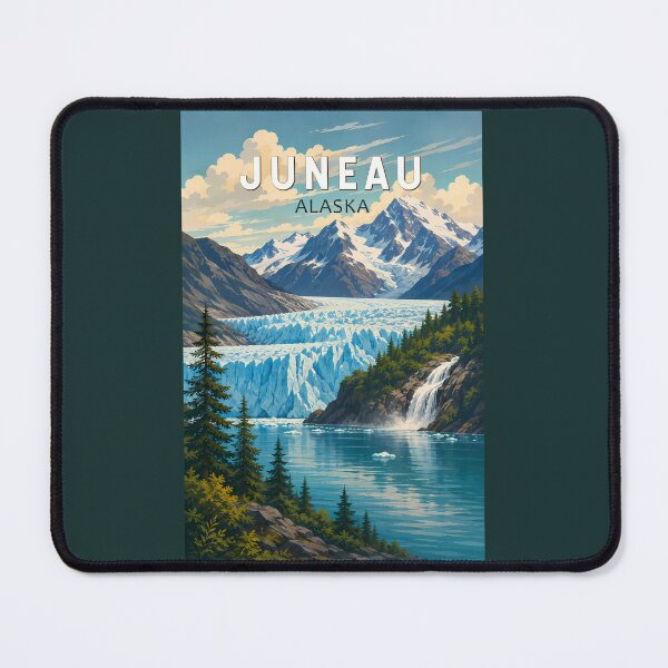 Item preview, Juneau Alaska Illustration Travel Art Vintage designed and sold by KrisSidDesigns.