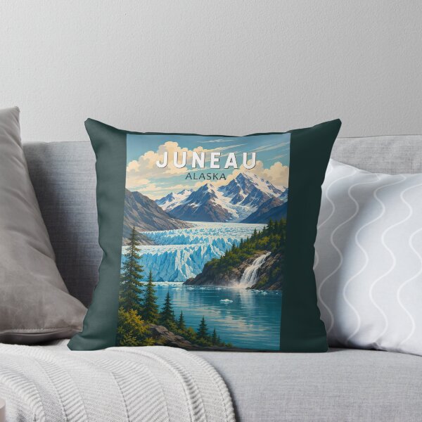 Item preview, Juneau Alaska Illustration Travel Art Vintage designed and sold by KrisSidDesigns.