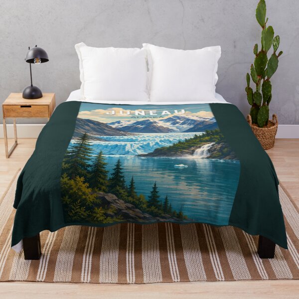 Item preview, Juneau Alaska Illustration Travel Art Vintage designed and sold by KrisSidDesigns.