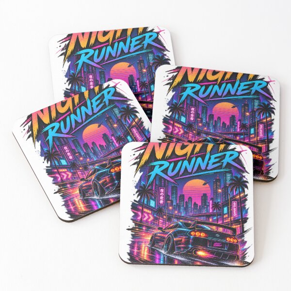 Item preview, Night Runner Retro City Drive designed and sold by CodePaws Creations.